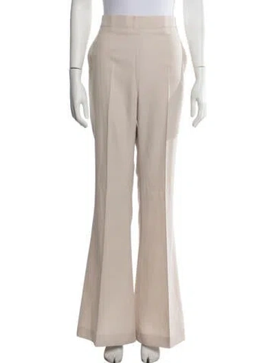 Pre-owned Fendi Wool Flared Pants In Neutrals