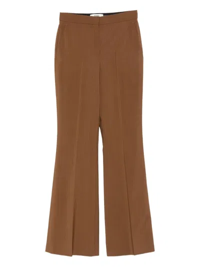 FENDI FENDI WOOL FLARED TROUSERS