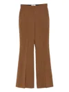 Fendi Wool Mohair Pants In Brown