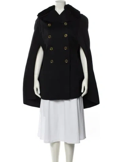 Pre-owned Fendi Wool Fur Coat In Black