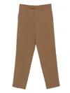 Fendi Men Beige Pants With Belt Loops And Ff Plaque On The Loop In Wool Woman In Brown