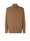 Fendi Rust-colored Wool Shirt In Brown