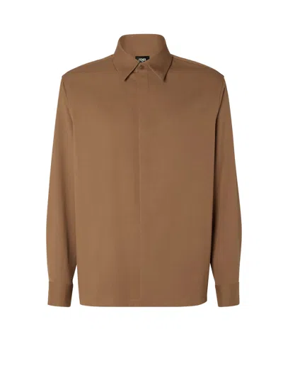FENDI WOOL GABARDINE SHIRT