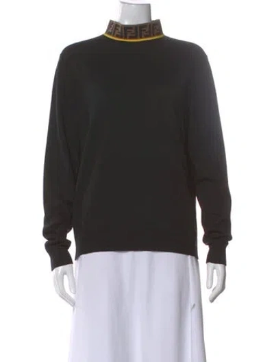 Pre-owned Fendi Wool Graphic Print Sweater In Multi