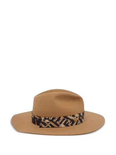 Fendi Wool Hat In Sand