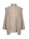 Fendi Women Sand Wool Blend Parka In Neutral