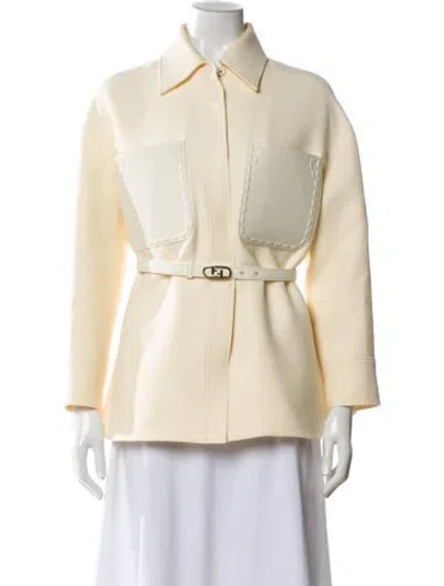 Pre-owned Fendi Wool Jacket In Neutral