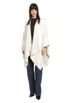 Fendi Geometric-patterned Cape In Neutral