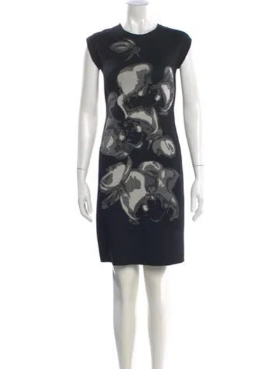 Pre-owned Fendi Wool Knee-length Dress In Black
