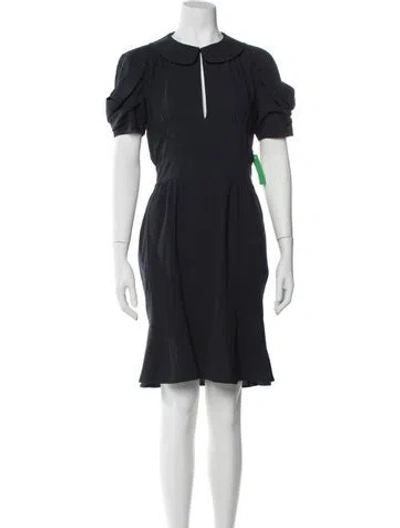 Pre-owned Fendi Wool Knee-length Dress In Gray