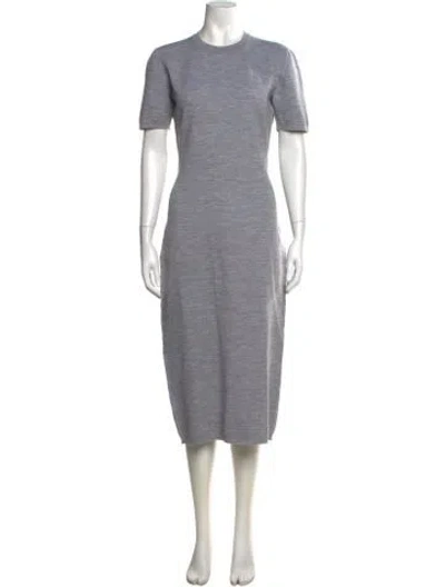 Pre-owned Fendi Wool Knee-length Dress In Gray