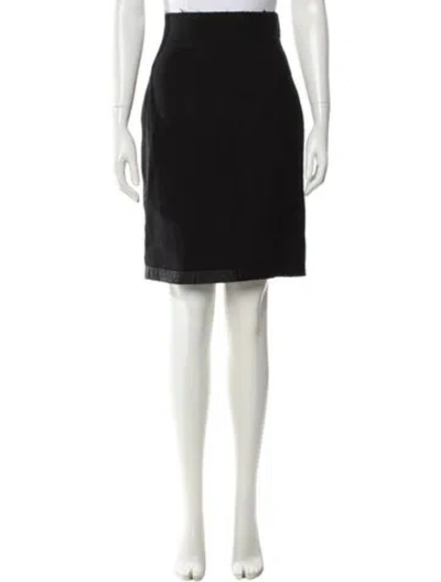 Pre-owned Fendi Wool Knee-length Skirt In Black