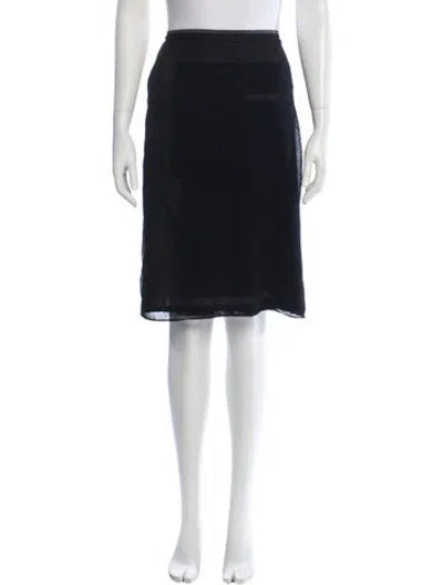 Pre-owned Fendi Wool Knee-length Skirt In Black