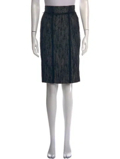 Pre-owned Fendi Wool Knee-length Skirt In Black