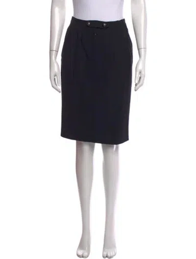 Pre-owned Fendi Wool Knee-length Skirt In Blue
