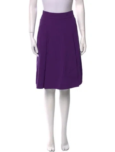 Pre-owned Fendi Wool Knee-length Skirt In Purple