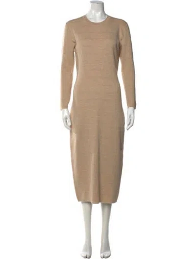 Pre-owned Fendi Wool Long Dress In Neutrals