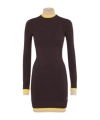 Fendi Mini Wool Dress In Black