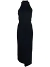 Fendi Wool Midi Dress In Blue