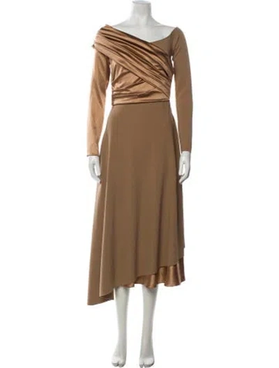 Pre-owned Fendi Wool Midi Length Dress In Black