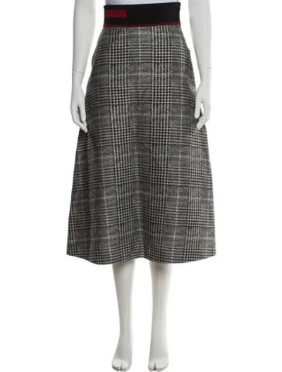 Pre-owned Fendi Wool Midi Length Skirt In Multi