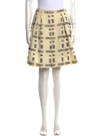 Pre-owned Fendi Wool Midi Length Skirt In Neutrals