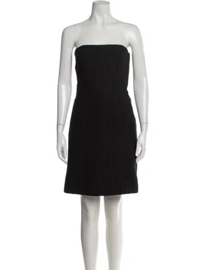 Pre-owned Fendi Wool Mini Dress In Black
