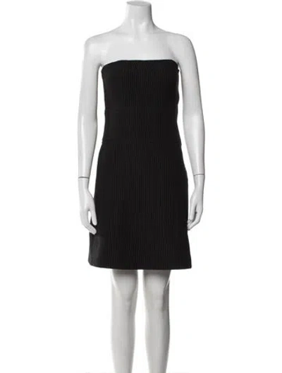 Pre-owned Fendi Wool Mini Dress In Black