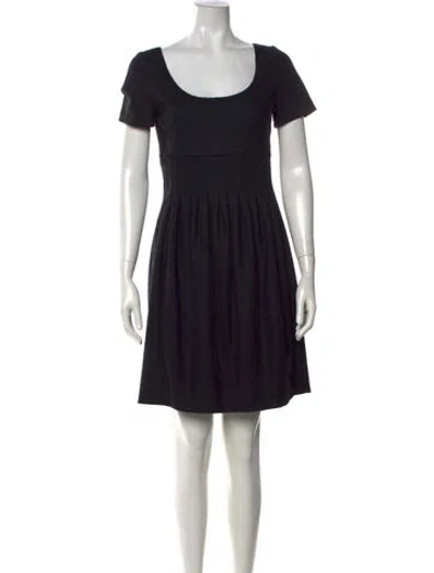 Pre-owned Fendi Wool Mini Dress In Black