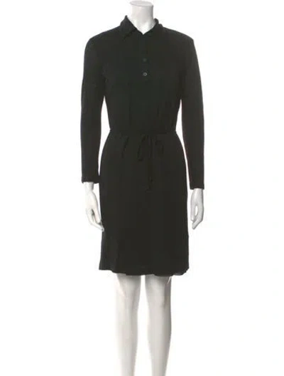 Pre-owned Fendi Wool Mini Dress In Green