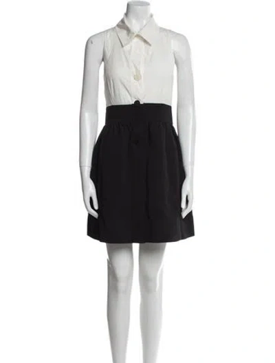 Pre-owned Fendi Wool Mini Dress In Multi