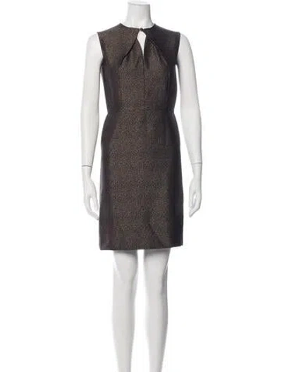 Pre-owned Fendi Wool Mini Dress In Multicolor