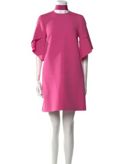 Pre-owned Fendi Wool Mini Dress In Pink