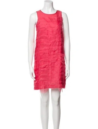Pre-owned Fendi Wool Mini Dress In Pink