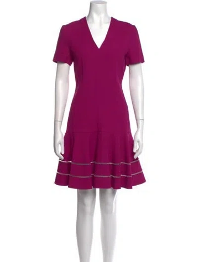 Pre-owned Fendi Wool Mini Dress In Pink