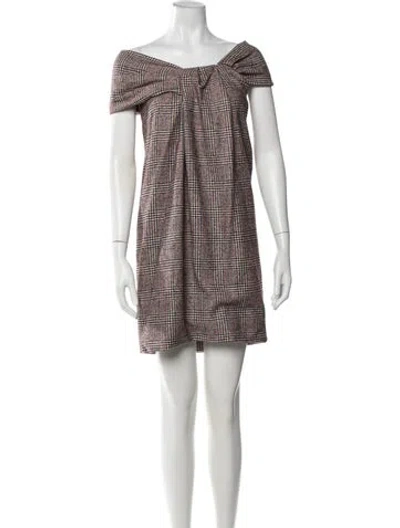 Pre-owned Fendi Wool Mini Dress In Red