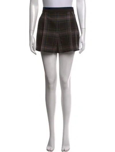 Pre-owned Fendi Wool Mini Shorts In Black