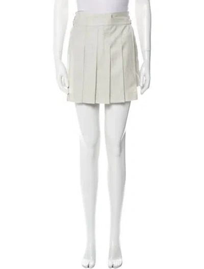 Pre-owned Fendi Wool Mini Shorts In Neutral