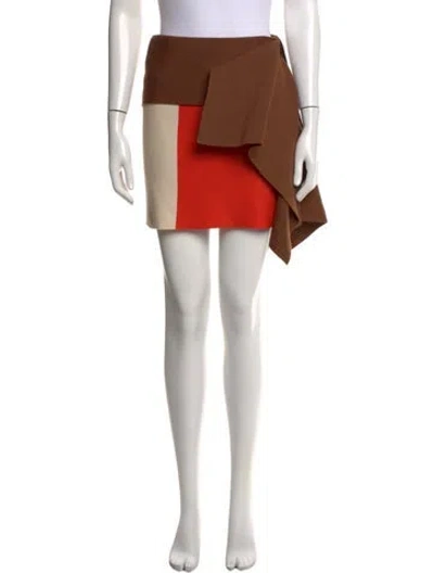 Pre-owned Fendi Wool Mini Skirt In Brown