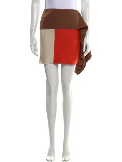 Pre-owned Fendi Wool Mini Skirt In Neutral