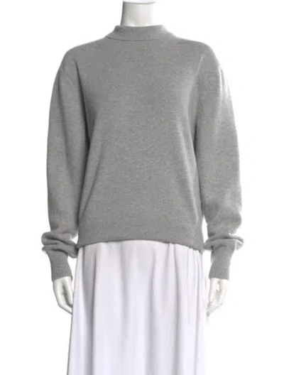 Pre-owned Fendi Wool Mock Neck Sweater In Gray
