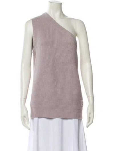 Pre-owned Fendi Wool One-shoulder Sweater In Purple