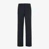 Fendi Night Blue Virgin Wool Trousers In Blue