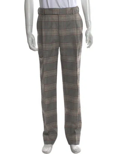 Pre-owned Fendi Wool Pants In Gray