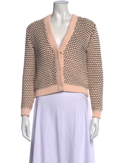 Pre-owned Fendi Wool Patterned Sweater In Pink