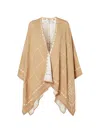 Fendi Draped Patterned Cape Jacket Collection In Brown