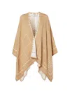 Fendi Draped Patterned Cape Jacket Collection In Neutral
