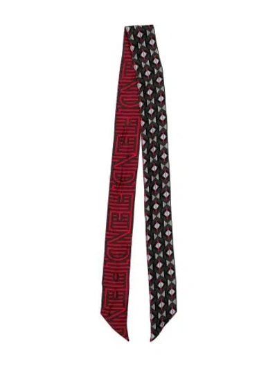 Pre-owned Fendi Wool Printed Scarf In Red