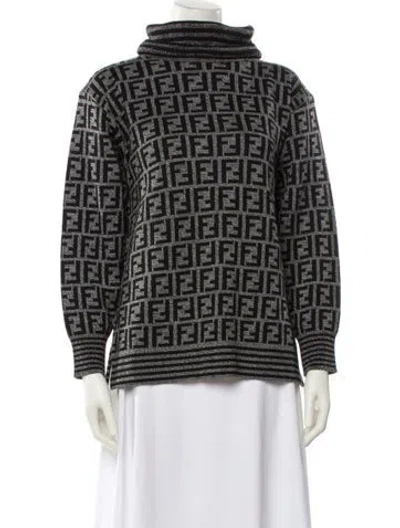 Pre-owned Fendi Wool Printed Sweater In Multi