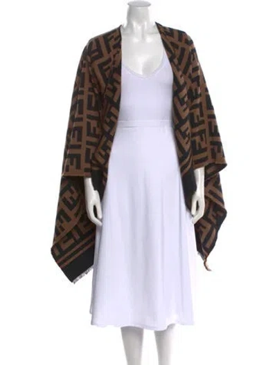 Pre-owned Fendi Wool Printed Sweater In Neutral